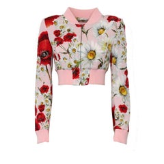 Dolce & Gabbana Silk Floral Bomber 40