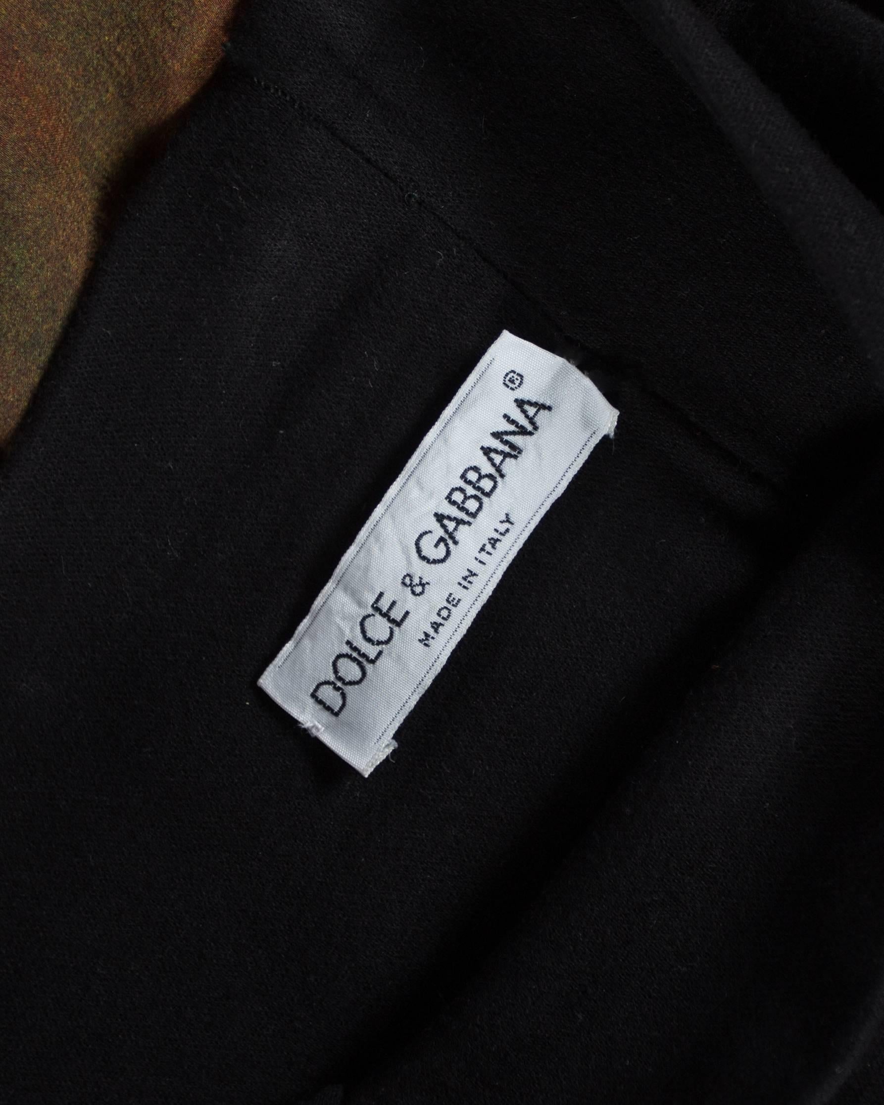 Dolce & Gabbana - Jupe longue en soie géorgette imprimée peinture de Raphaël, ss 1990 en vente 4