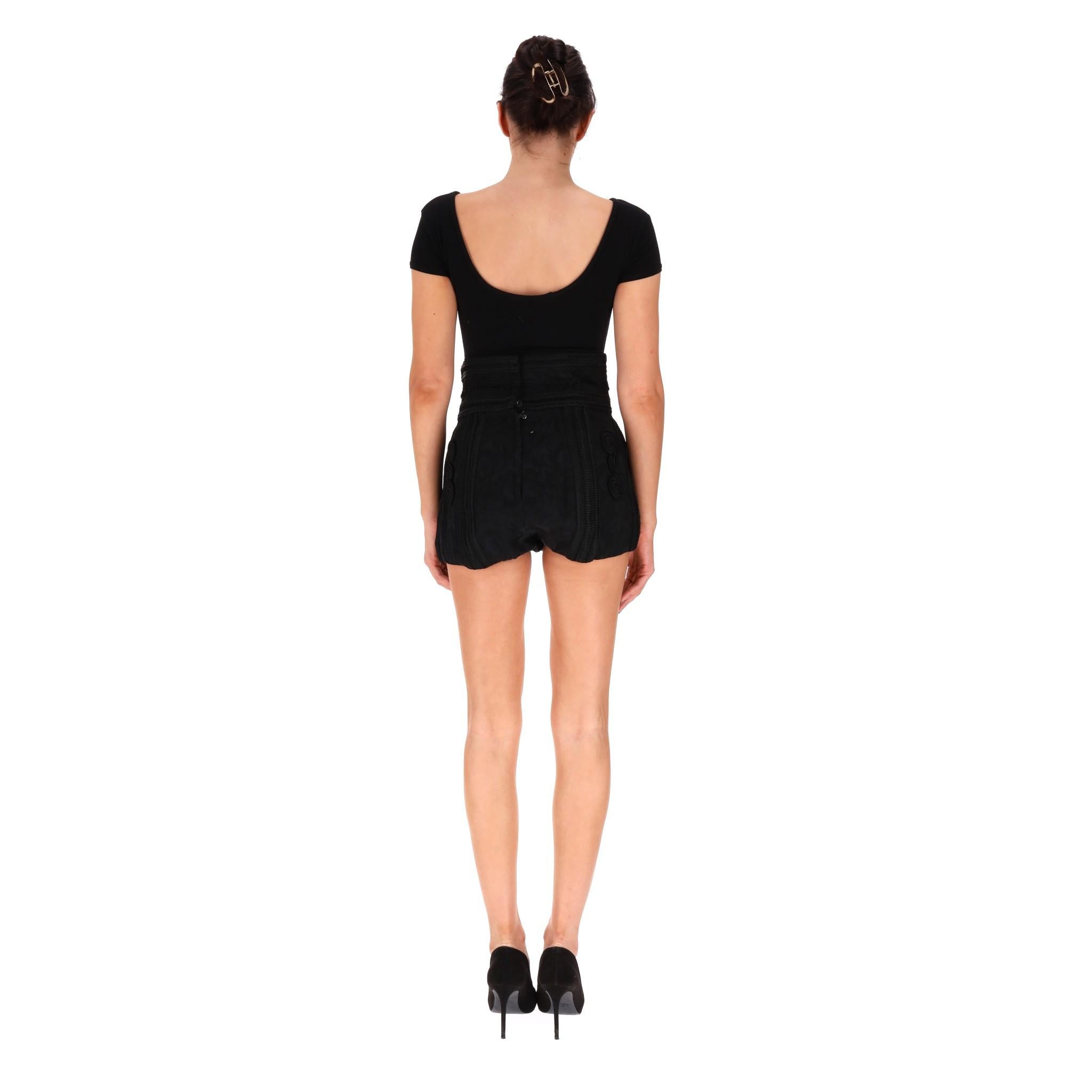Dolce & Gabbana Silk & Cotton Blend Culotte Shorts In Excellent Condition For Sale In London, GB