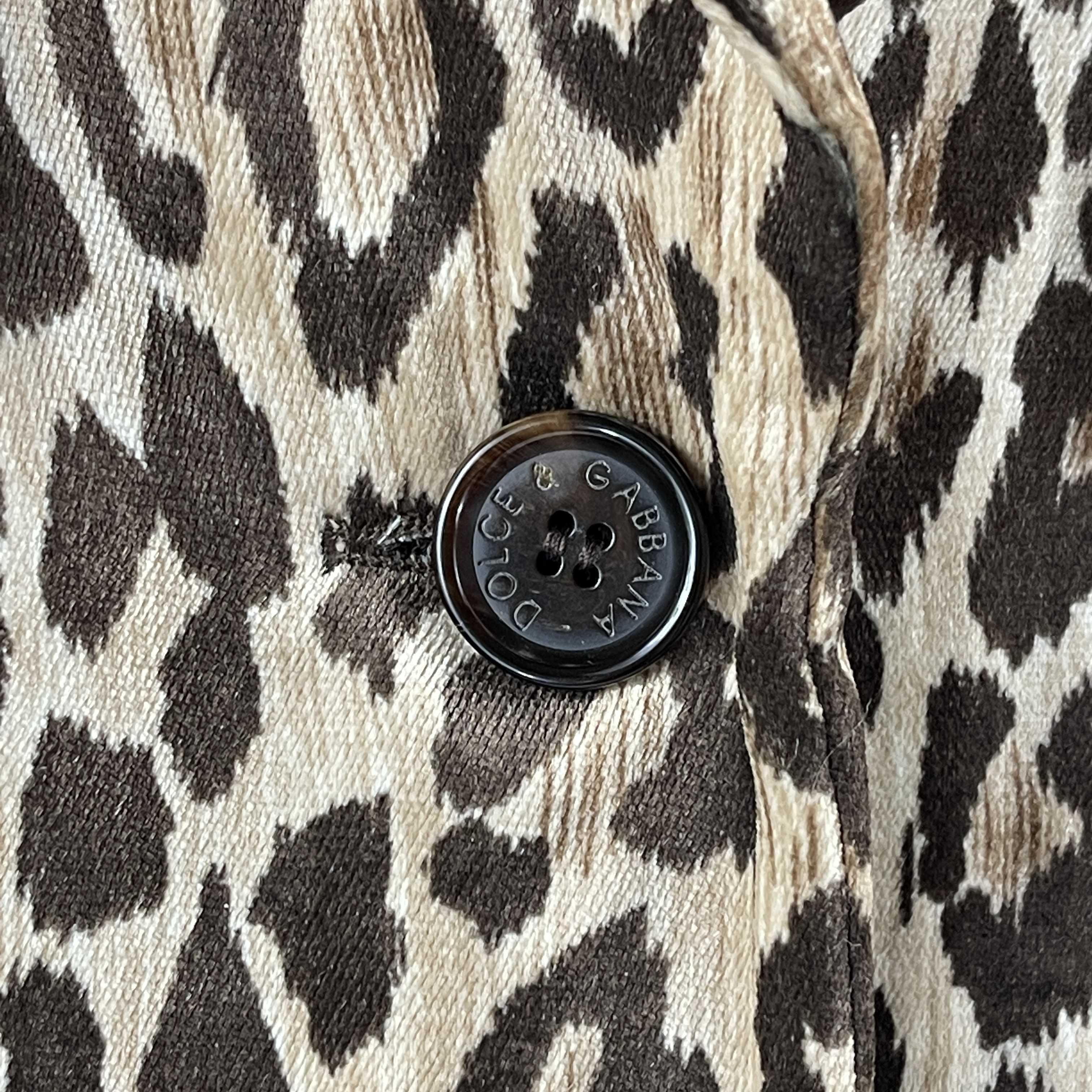 Dolce & Gabbana Vintage Leopard Print Viscose Trenchcoat 40 US M (Schwarz) im Angebot