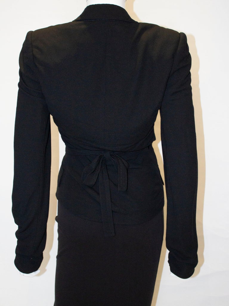 Dolce and Gabanna Black Jacket with Tie Belt For Sale at 1stDibs ...