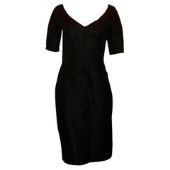 Dolce and Gabanna - Robe de cocktail noire en soie mélangée