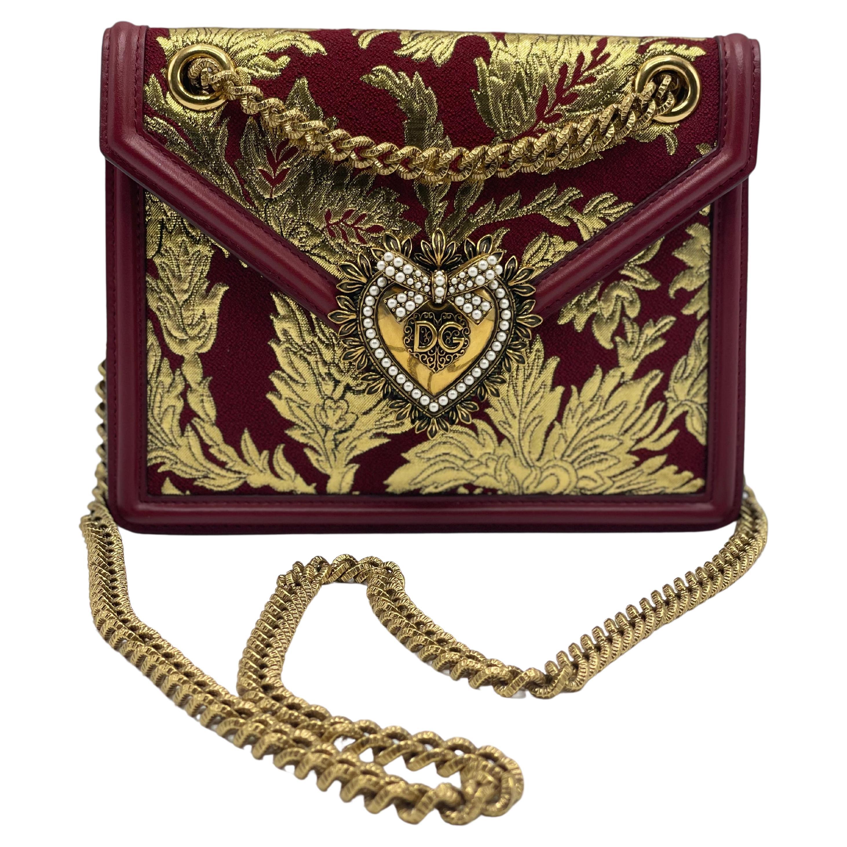 Dolce and Gabanna Devotion Floral Shoulder Bag For Sale 3