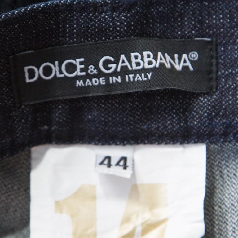 Dolce and Gabbana 14 Gold Indigo Dark Wash Denim Straight Fit Jeans XS For  Sale at 1stDibs | dolce gabbana 14 gold jeans