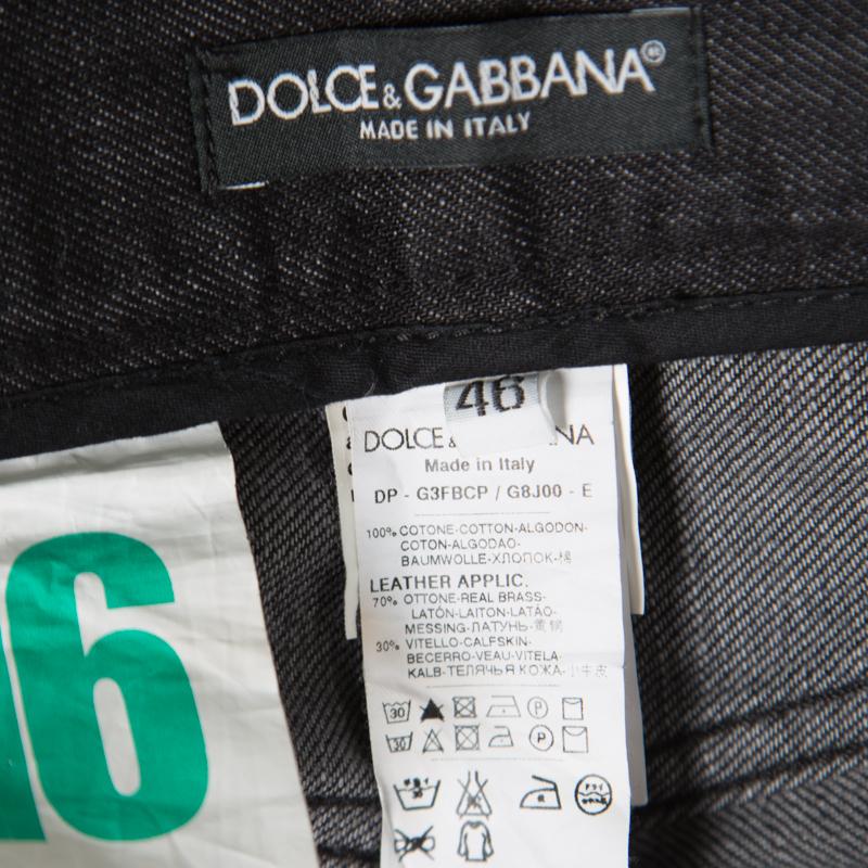 Men's Dolce And Gabbana 16 Black Straight Fit Denim Jeans S
