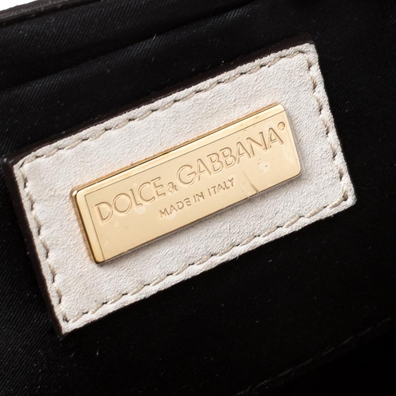 Dolce and Gabbana Beige Raffia Miss Charles Flap Shoulder Bag 1
