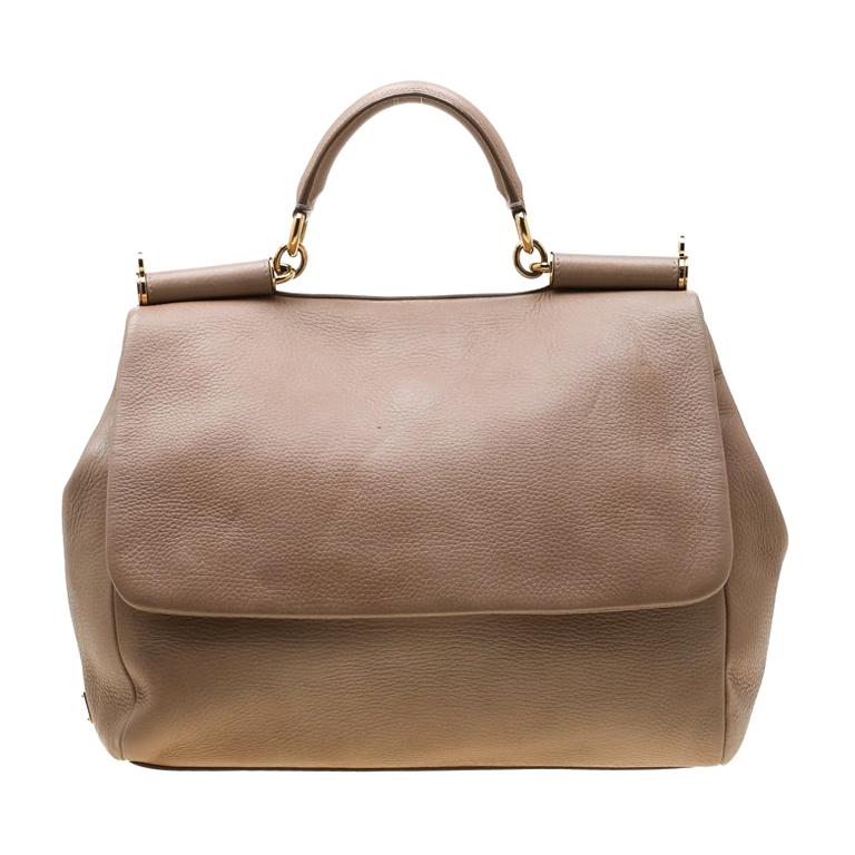Dolce Gabbana Red Leather Soft Miss Sicily Bag - ShopperBoard
