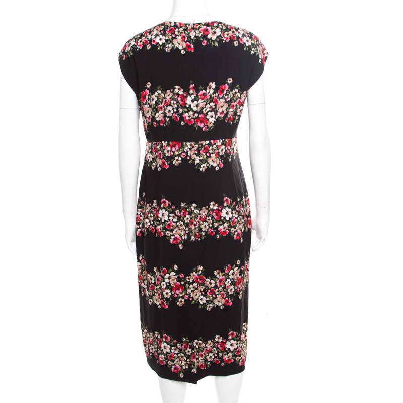 dolce and gabbana black floral dress