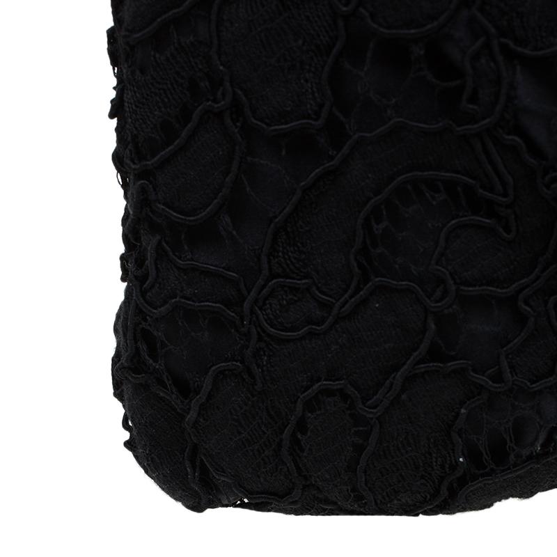 Dolce and Gabbana Black Lace Bow Evening Bag 6