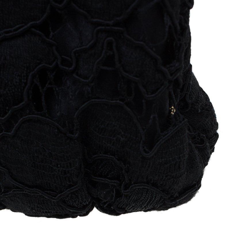 Dolce and Gabbana Black Lace Bow Evening Bag 5