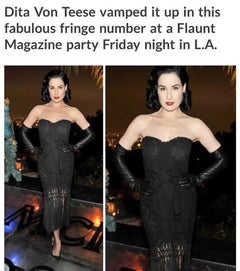 DOLCE and GABBANA BLACK LACE DRESS as seen on Dita Von Teese IT 40 - 4