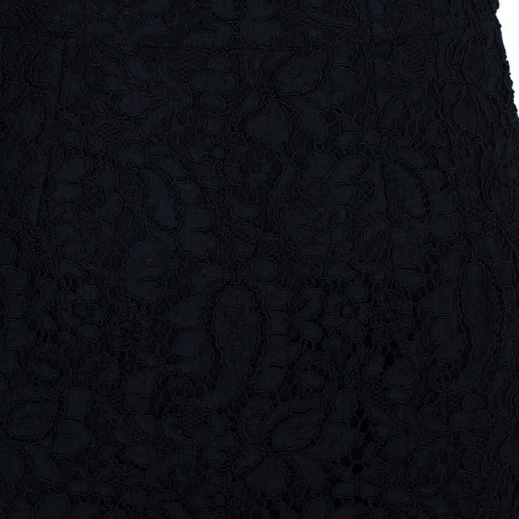 Women's Dolce and Gabbana Black Lace Shift Dress M