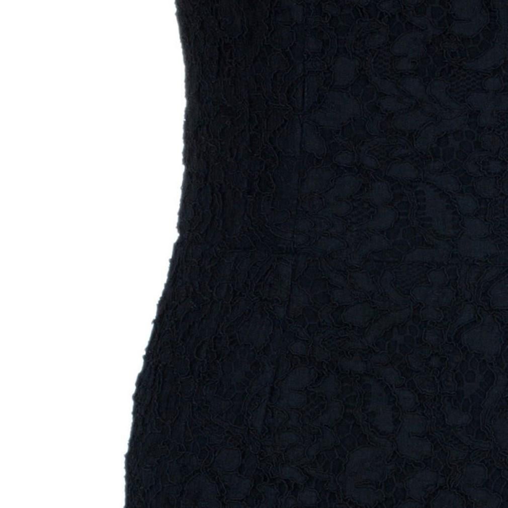 Dolce and Gabbana Black Lace Shift Dress M 4