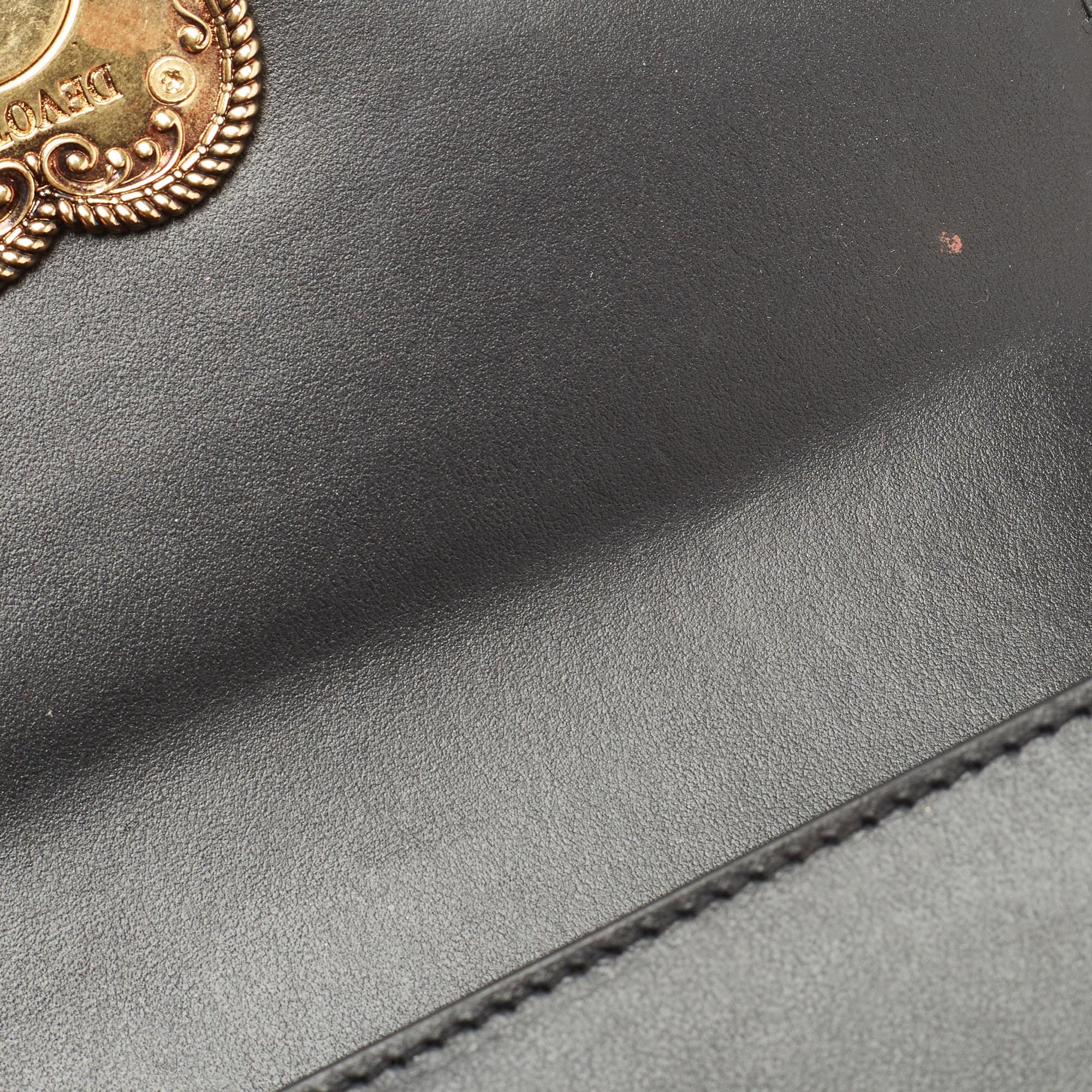 Dolce and Gabbana Black Leather Devotion Belt Bag 3