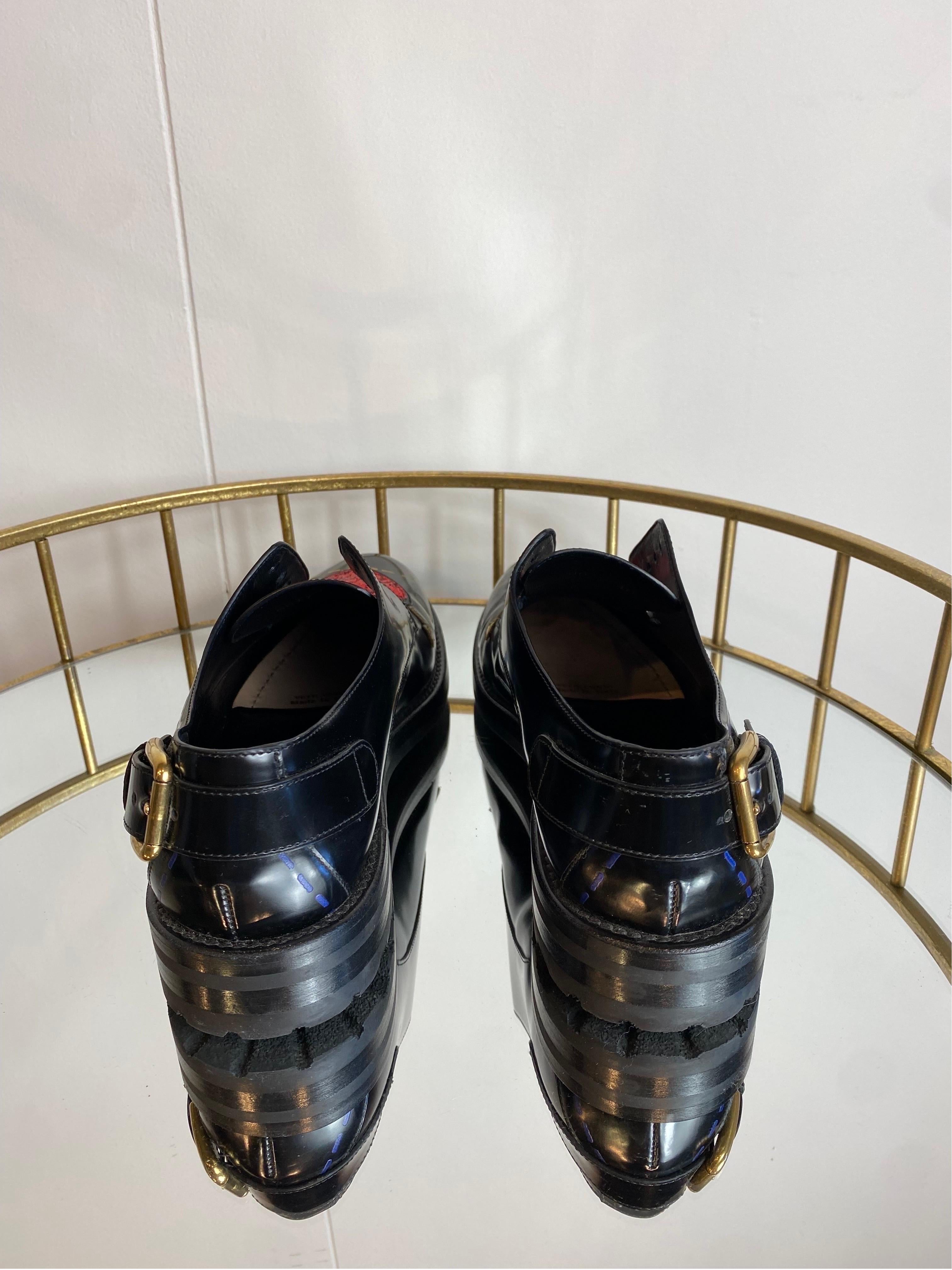 Women's or Men's Dolce and Gabbana black leather heart Loafers  For Sale