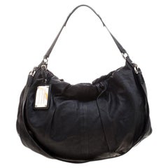 Dolce and Gabbana Black Leather Miss Night and Day Hobo