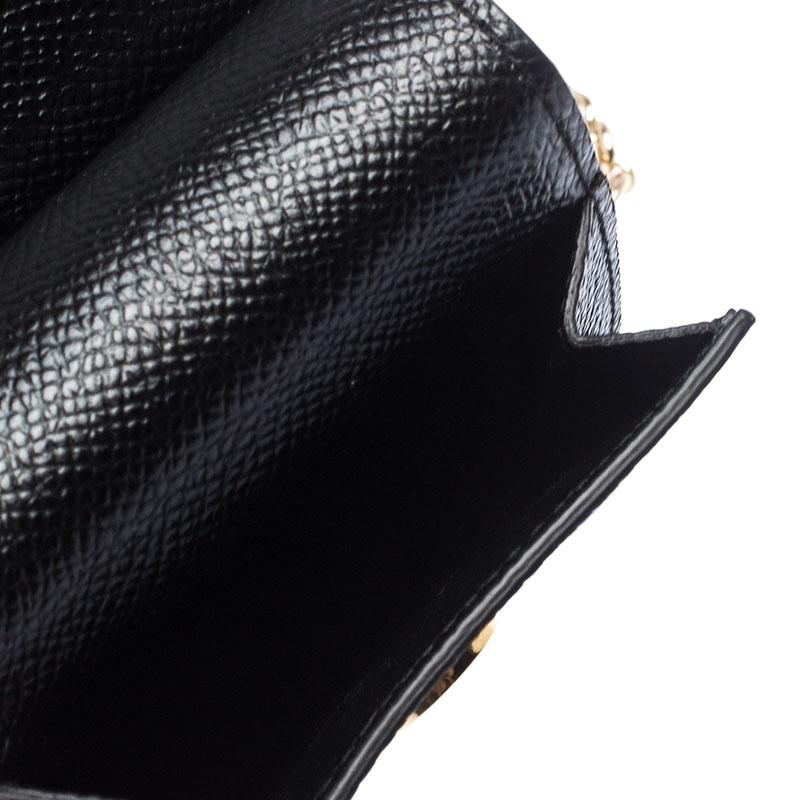 Dolce and Gabbana Black Leather Miss Sicily Phone Holder Crossbody Bag 4
