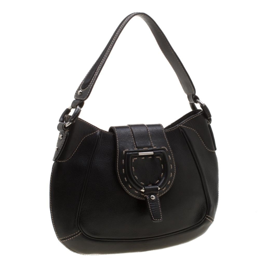 Women's Dolce and Gabbana Black Leather Shoulder Bag