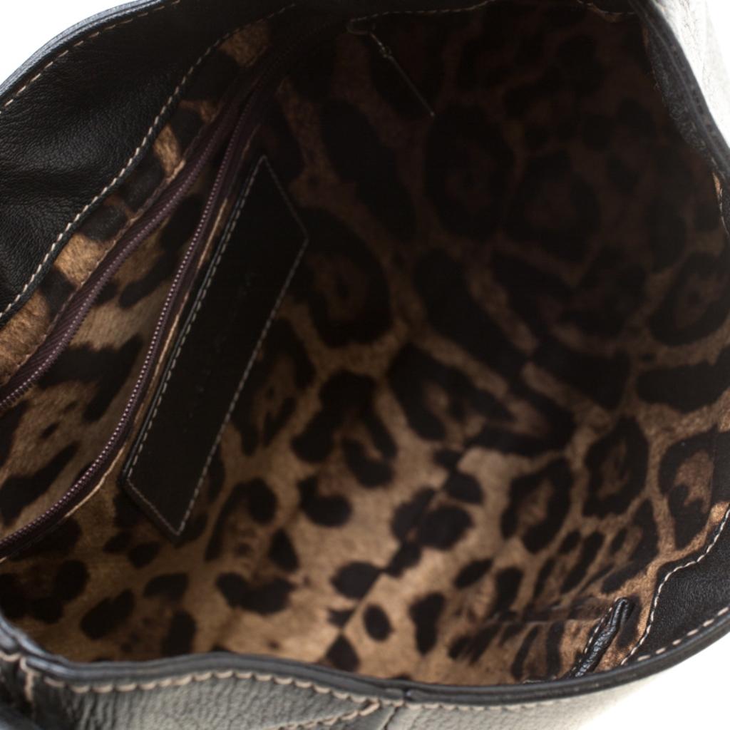 Dolce and Gabbana Black Leather Shoulder Bag 3