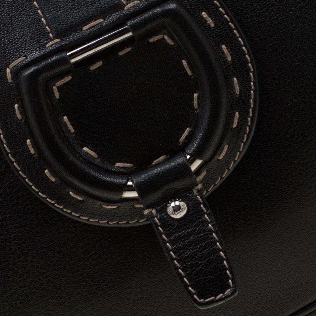 Dolce and Gabbana Black Leather Shoulder Bag 4