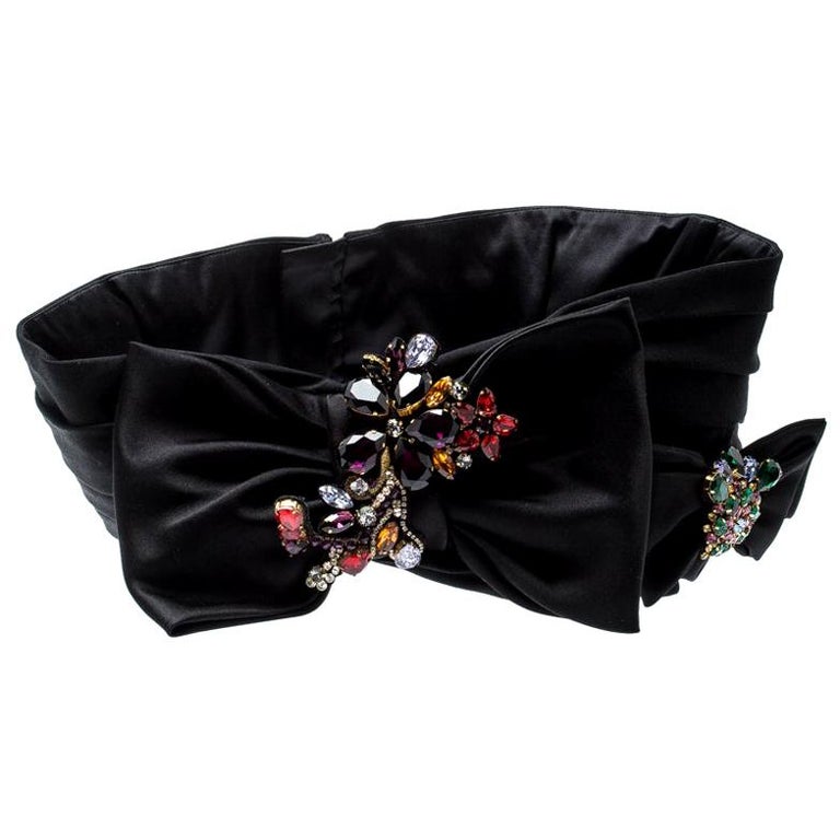 Dolce & Gabbana Multicolor Embellished Floral Crystal Wide Waist Belt main image 0