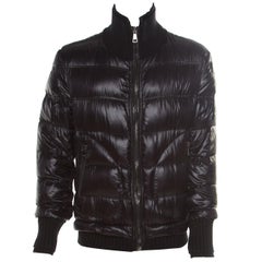 Dolce and Gabbana Black Quilted Bomber Jacket M