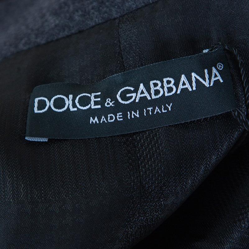 Dolce and Gabbana Black Sequined Double Breasted Vest M 1