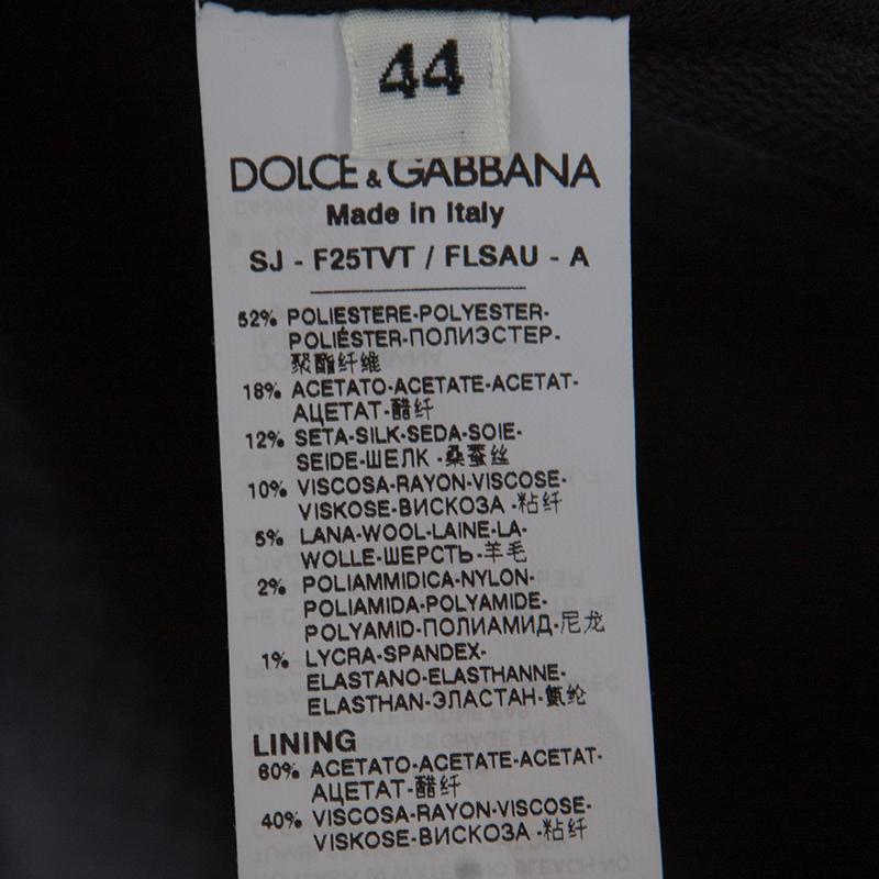 Dolce and Gabbana Black Sequined Double Breasted Vest M 2