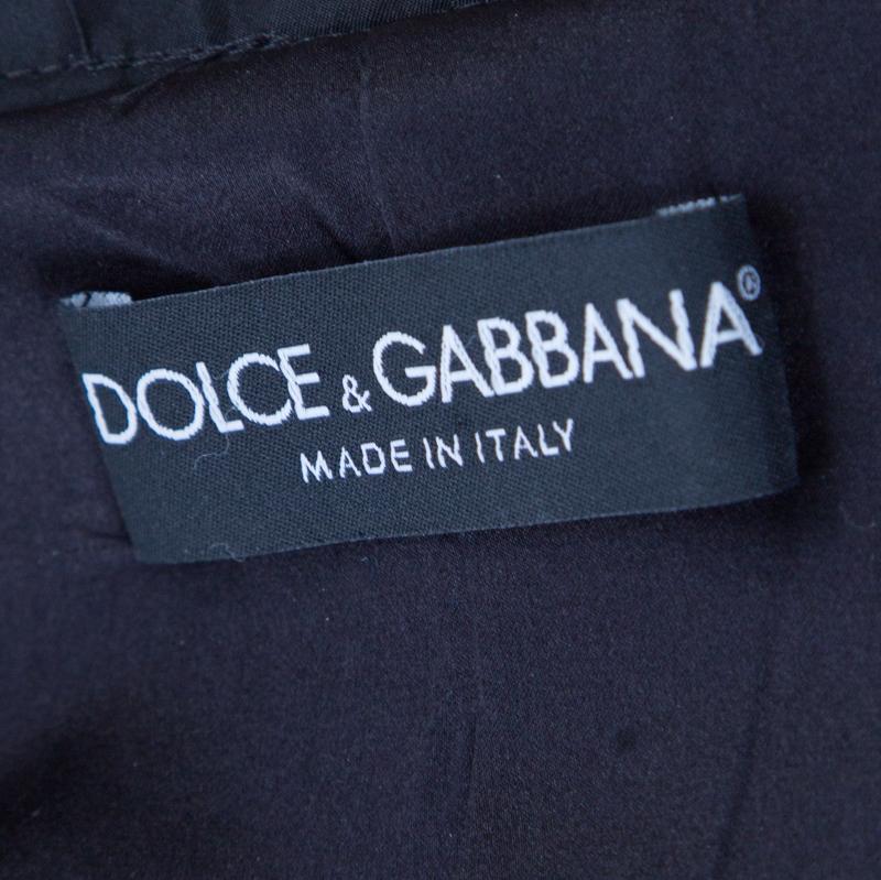 Dolce and Gabbana Black Silk Taffeta Ruffled Bolero S 1