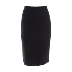 Dolce and Gabbana Black Stretch Crepe Pencil Skirt M