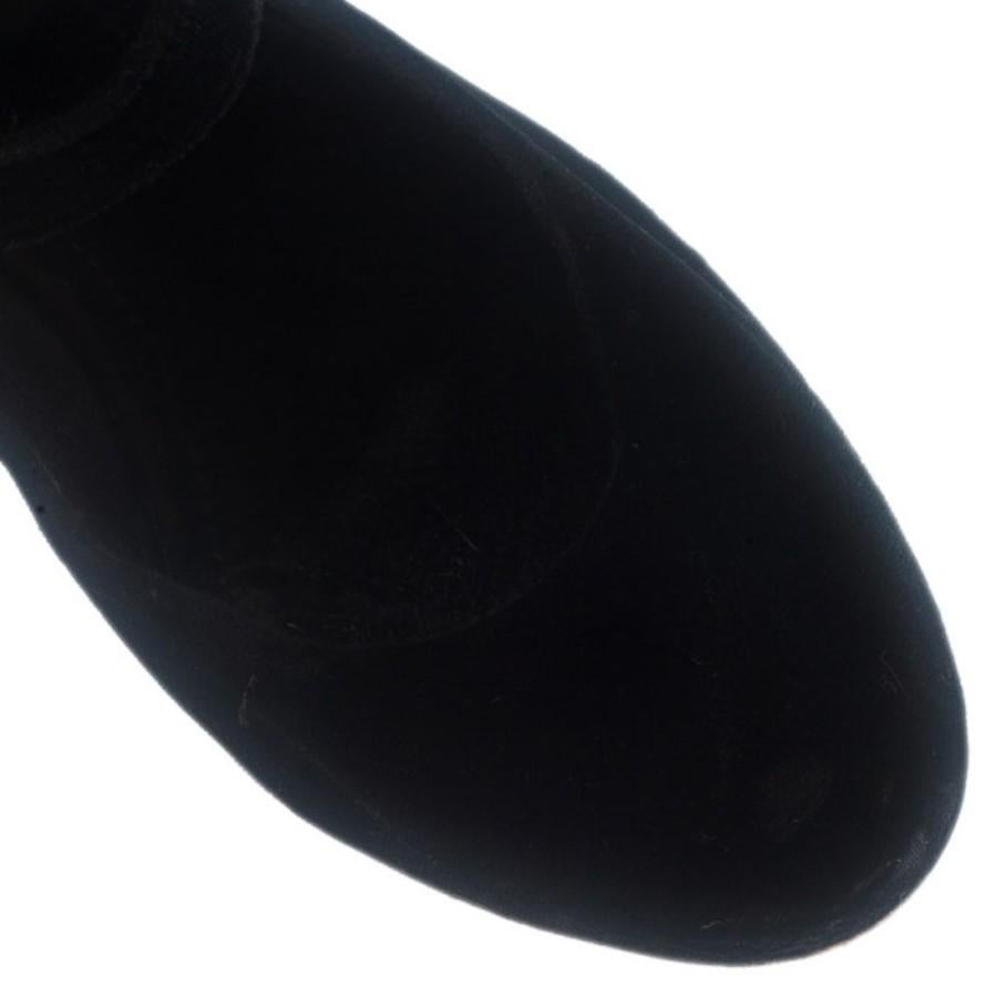 Dolce and Gabbana Black Velvet Embellished Heel Mary Jane Pumps Size 39 4