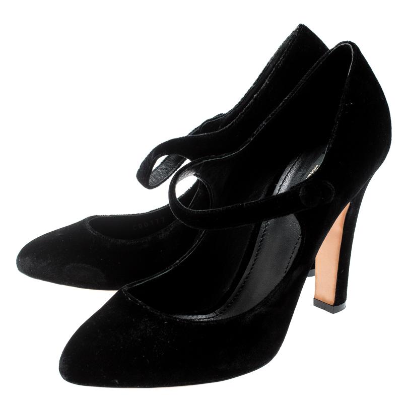 Dolce And Gabbana Black Velvet Mary Jane Pumps Size 41 1