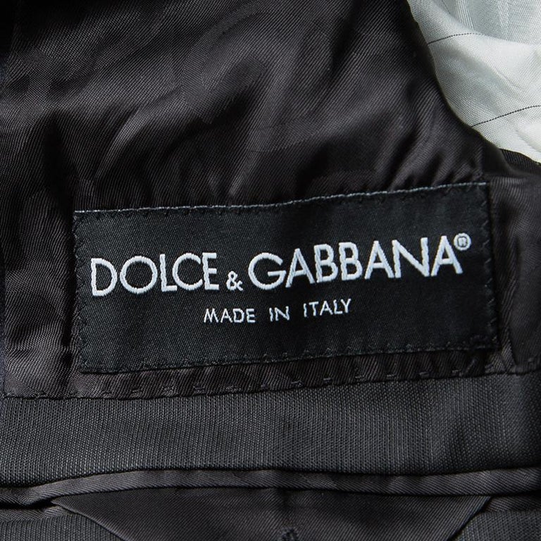 Dolce and Gabbana Black Wool Blend Satin Trim Tuxedo Suit M For Sale at ...