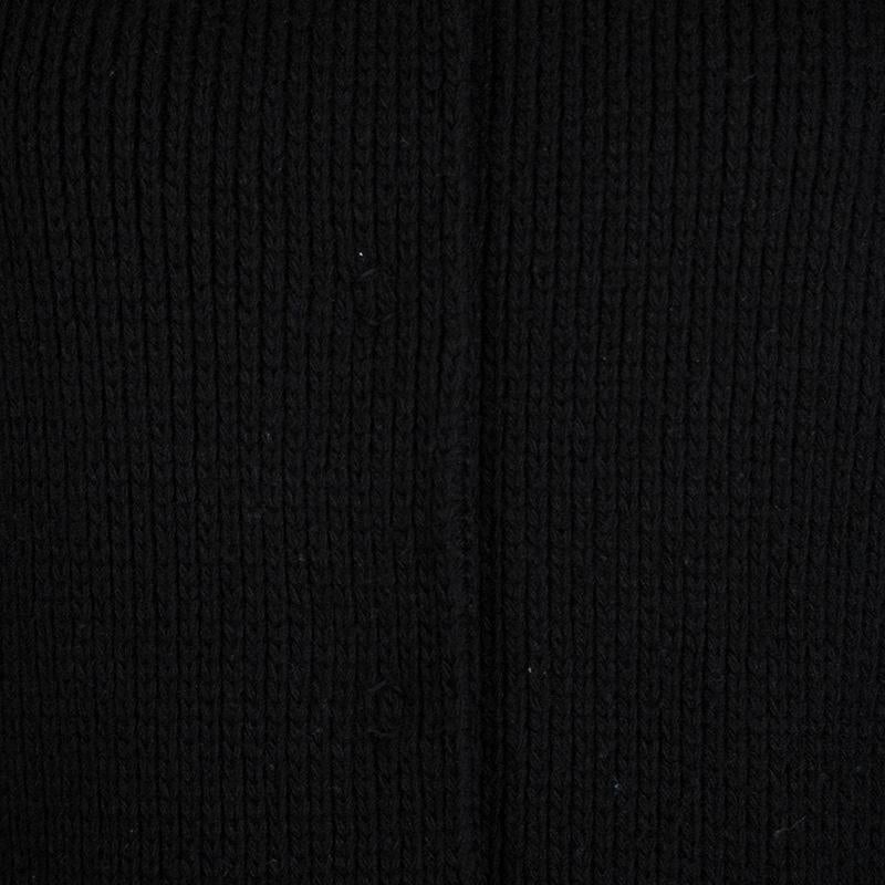 Dolce and Gabbana Black Wool Contrast Silk Trim Detail Long Coat M 1