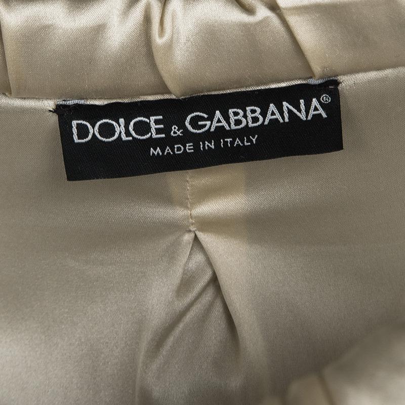 Dolce and Gabbana Black Wool Contrast Silk Trim Detail Long Coat M 2