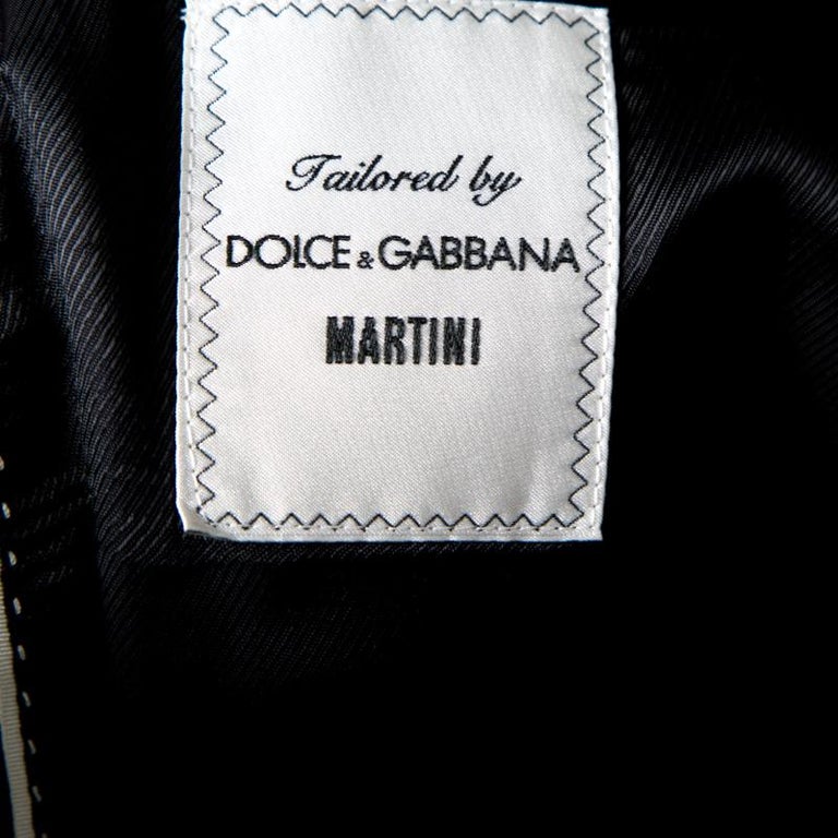 Dolce and Gabbana Black Wool Tailored Martini Blazer M For Sale at 1stDibs