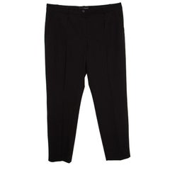 Dolce and Gabbana Black Wool Tailored Trousers XL