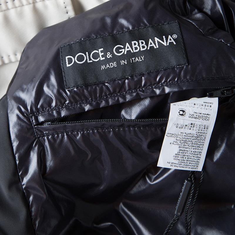 Dolce and Gabbana Black Zip Front Bomber Jacket M 2