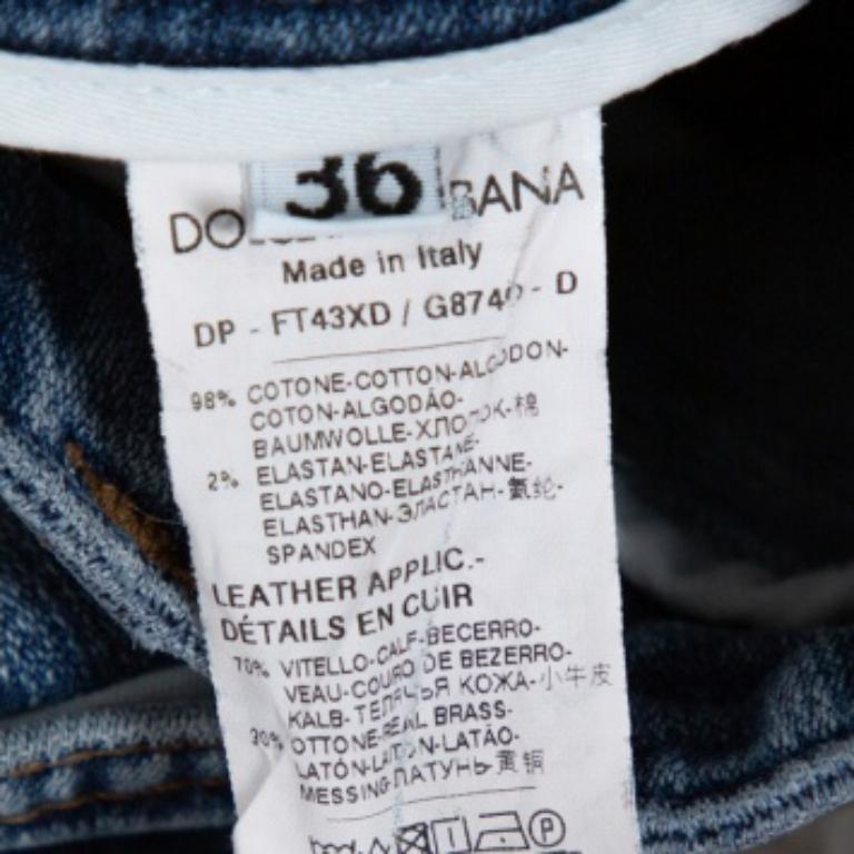 Dolce and Gabbana Blue Denim Kate Jeans XS For Sale 1