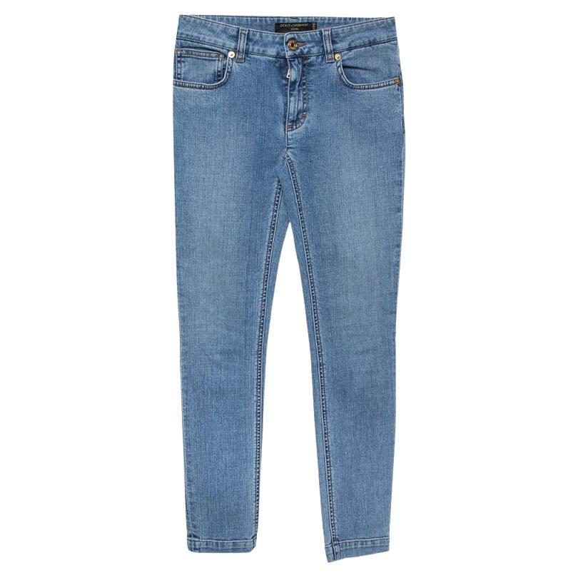 Dolce and Gabbana Blue Denim Kate Jeans XS For Sale