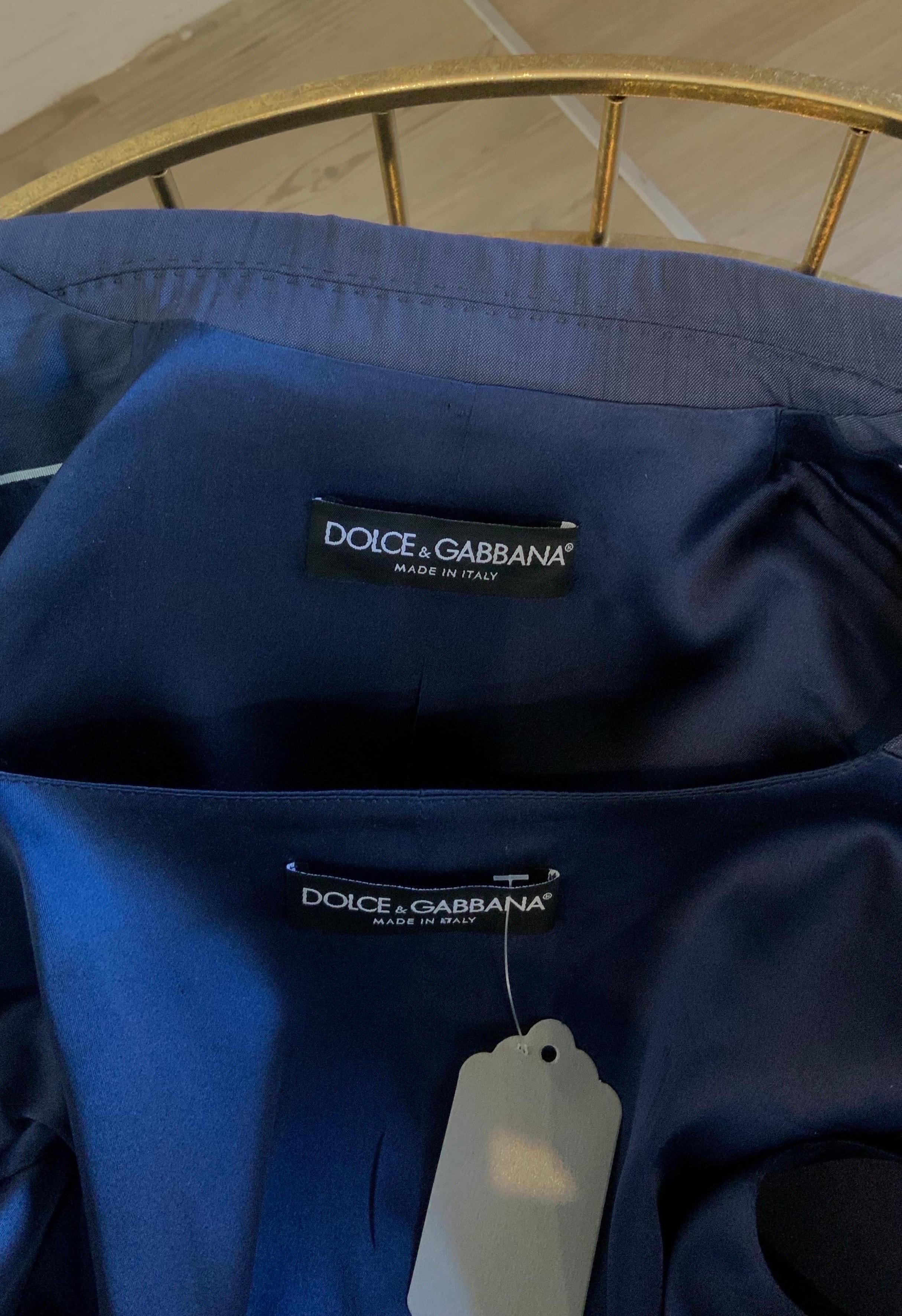 Blaue Jacke + Weste von Dolce und Gabbana. im Angebot 3