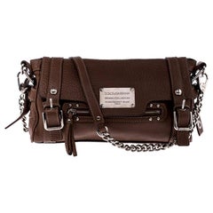 Dolce and Gabbana Brown Leather Easy Way Satchel