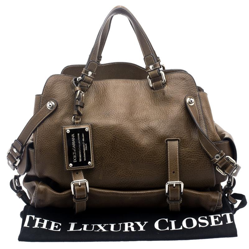 Dolce and Gabbana Brown Leather Miss Forever Tote 6