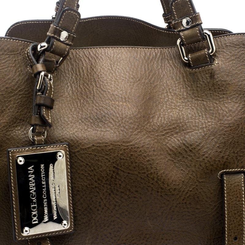 Women's Dolce and Gabbana Brown Leather Miss Forever Tote