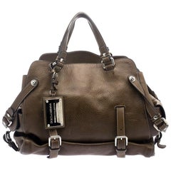 Dolce and Gabbana Brown Leather Miss Forever Tote