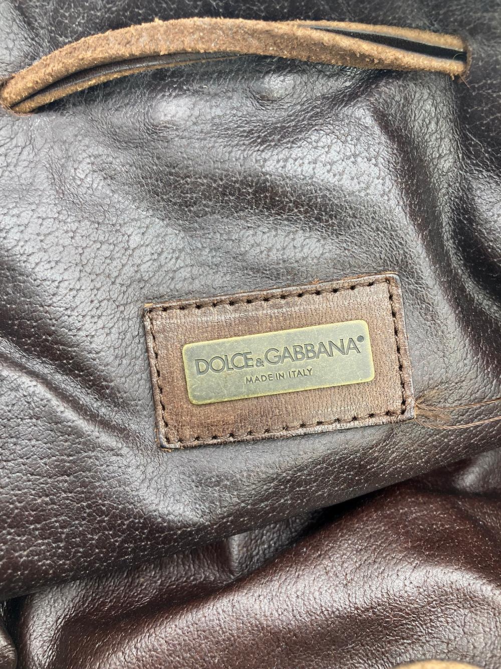 Dolce & Gabbana Sac à bandoulière en fourrure de vison Brown  en vente 7