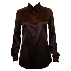 Dolce and Gabbana Brown Silk Shirt
