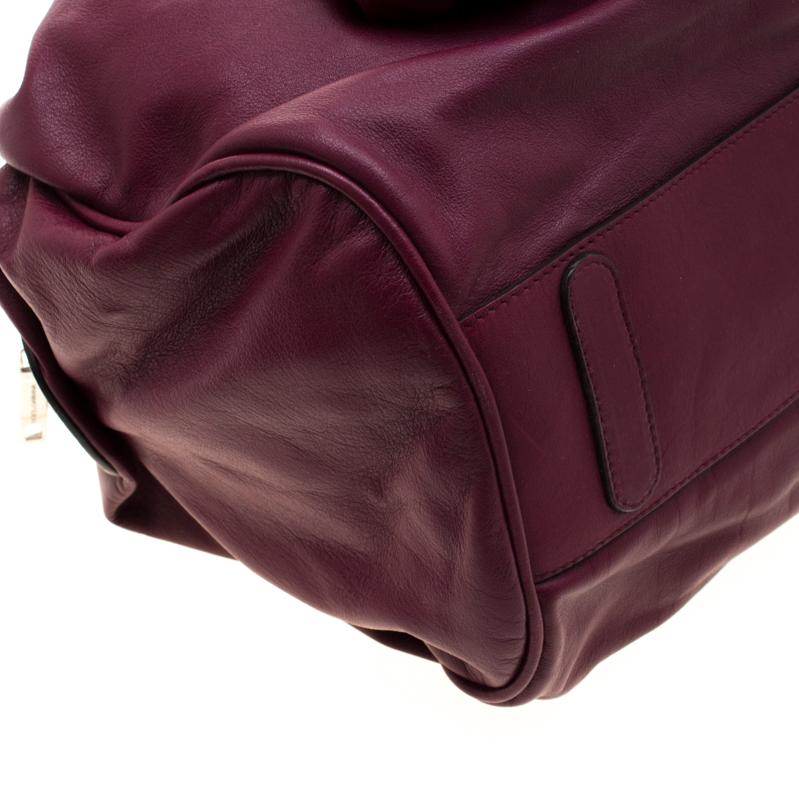 Dolce and Gabbana Burgundy Leather Miss Curly Bag 6