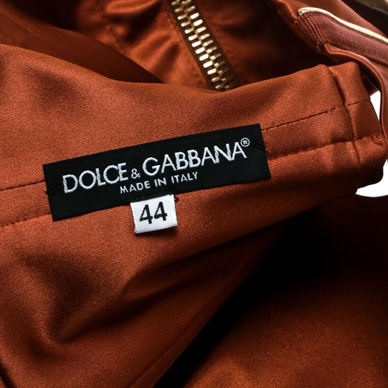 Dolce and Gabbana Caramel Brown Tie-Up Detail Corset Belt M 2