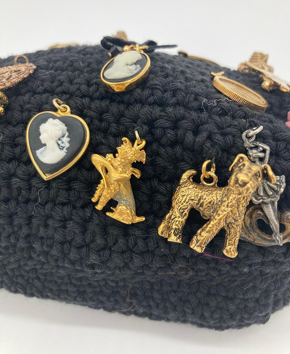 Dolce and Gabbana Charm Clutch In Excellent Condition In Philadelphia, PA
